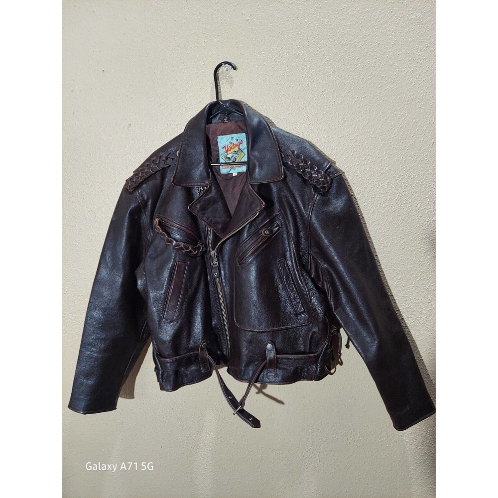 Vintage M. Julian Men's Brown Leather Jacket. XL. Cond. V. Good.